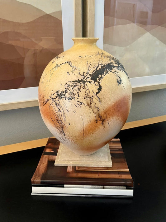 RAKU-YAKI VASE