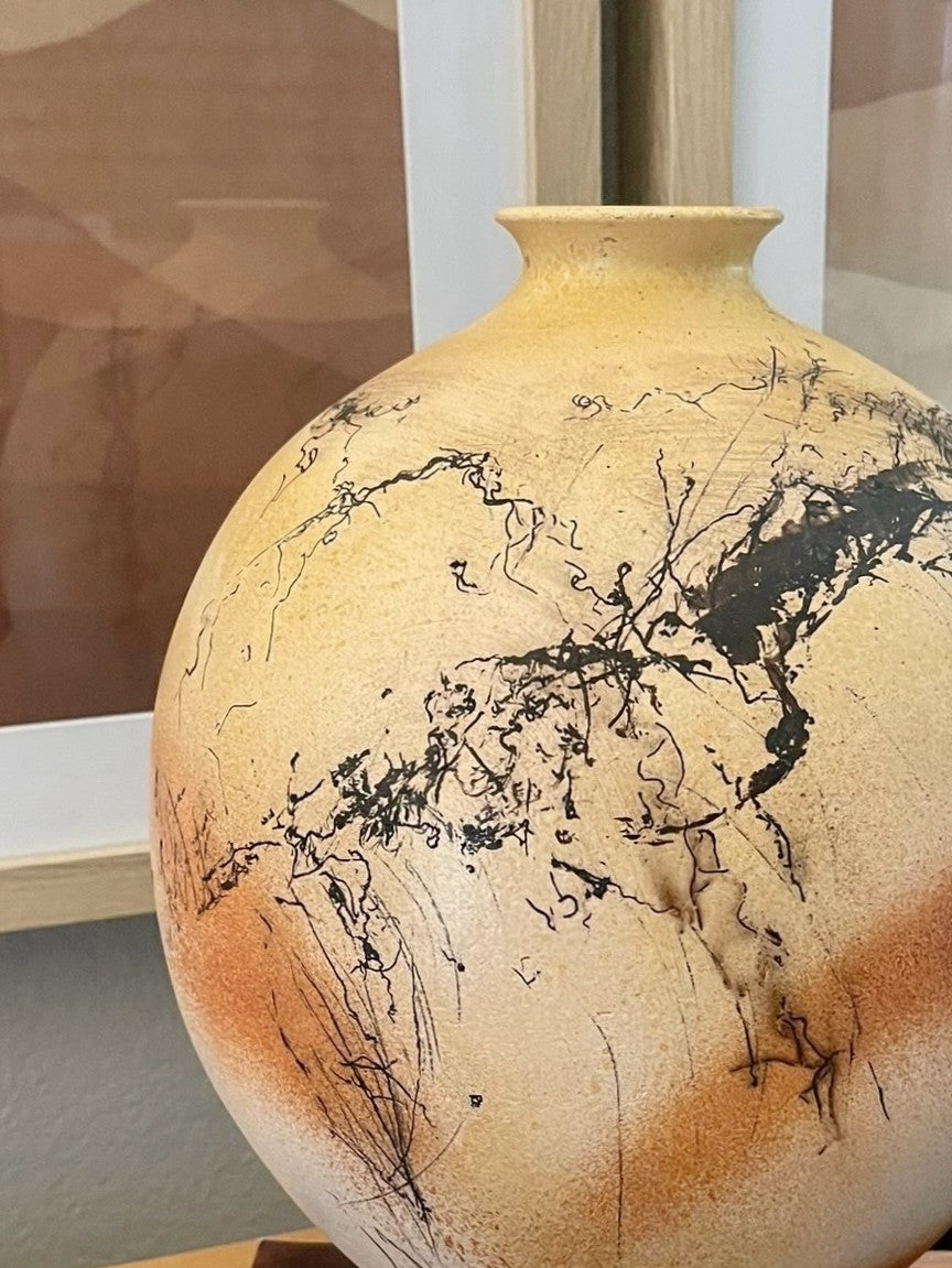 RAKU-YAKI VASE