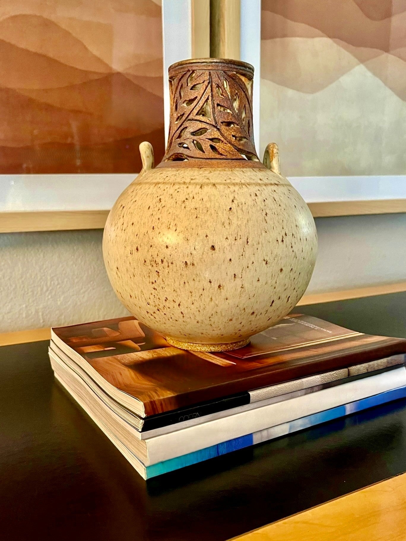 YELLOW PERSIAN-INSPIRED VASE