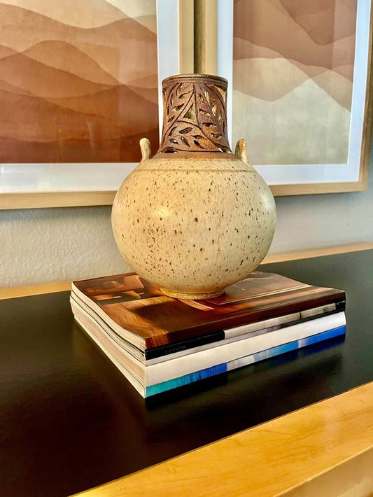 YELLOW PERSIAN-INSPIRED VASE