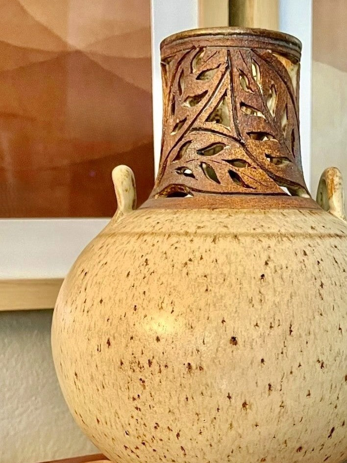 YELLOW PERSIAN-INSPIRED VASE