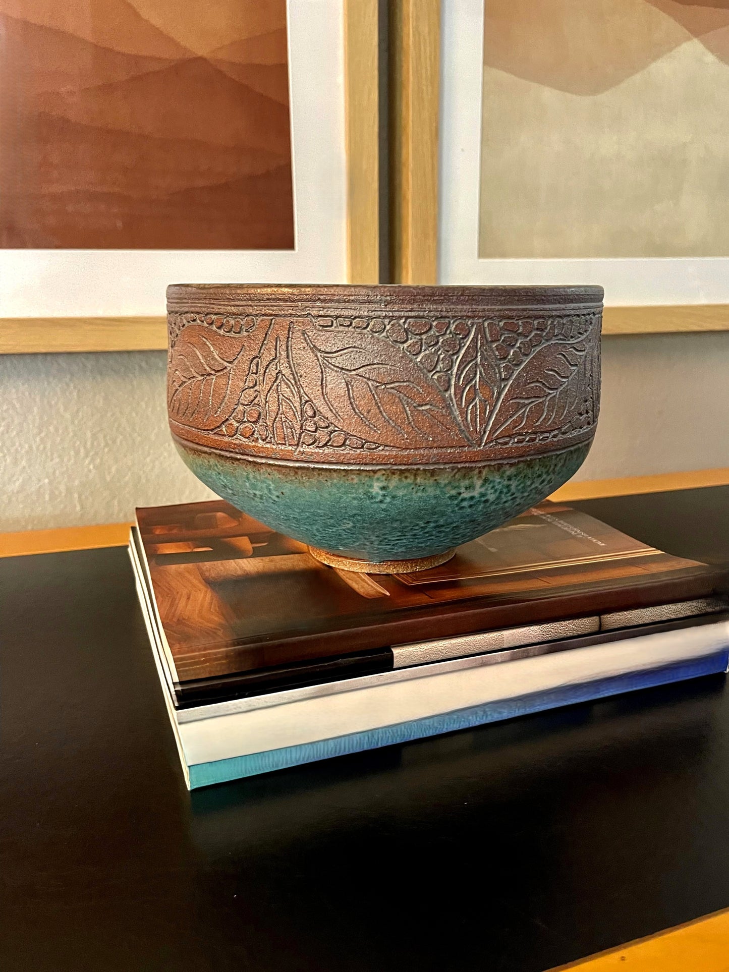GREEN SPECKLED BOWL