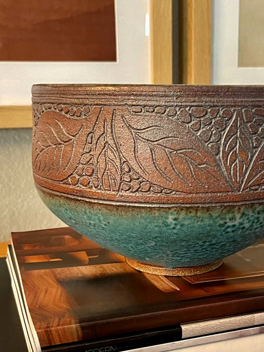 GREEN SPECKLED BOWL