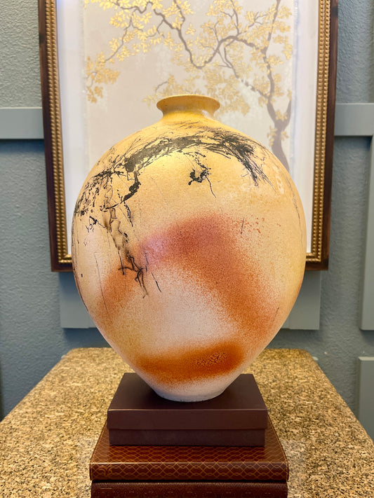 RAKU-YAKI VASE