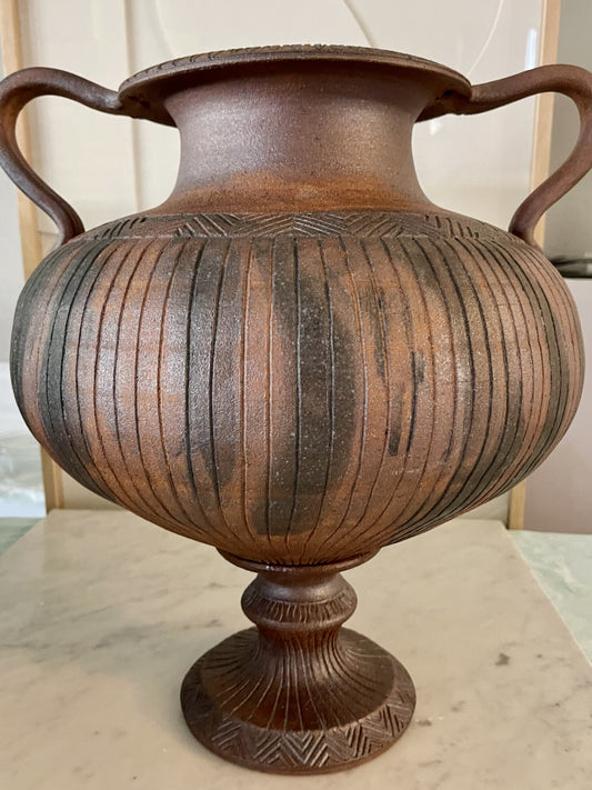 BRONZE-TONED URN